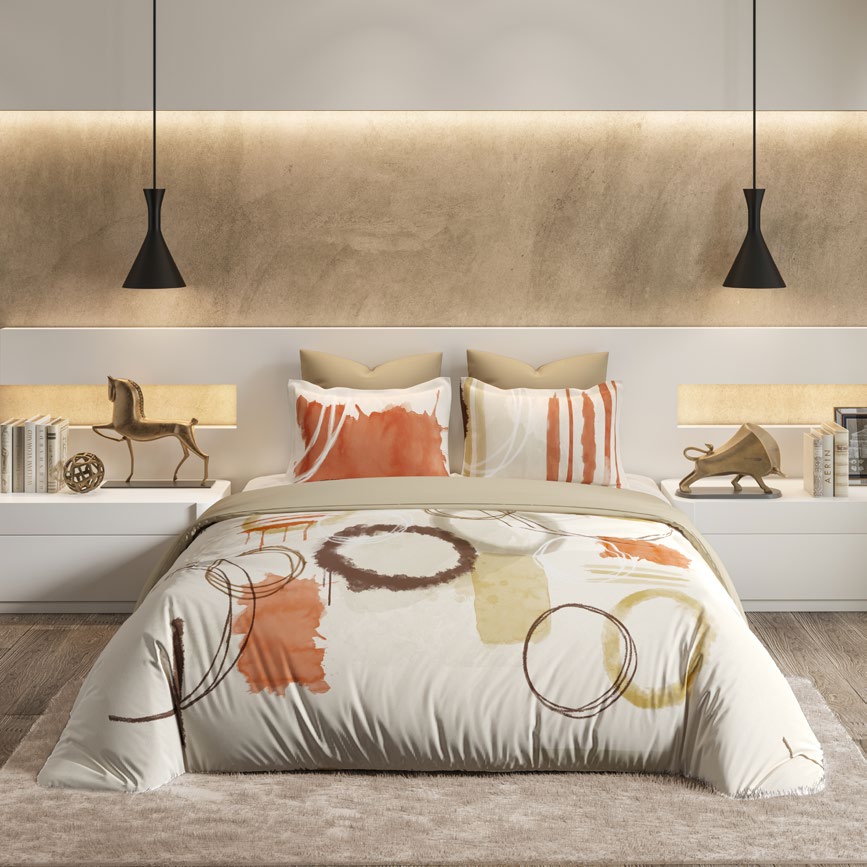 D'decor Bedsheet Super King Size CIRCLES|Souvenir Collection | King Size Bedsheet - grahsajja
