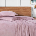 Sutton Warm Bedsheet Double bed with 2pc Pillow Cover| Rose Pink LA CASA