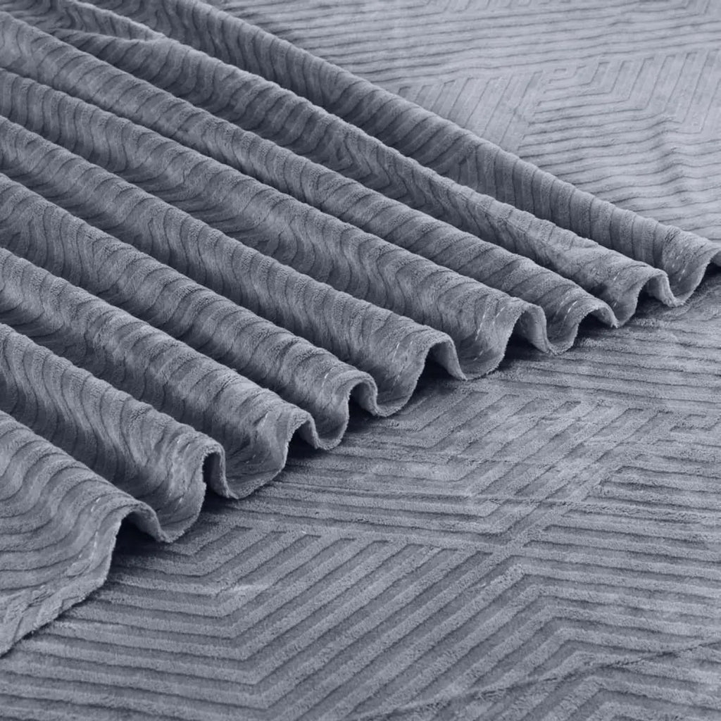 Sutton Warm Bedsheet Double bed with 2pc Pillow Cover| Graphite Grey LA CASA