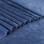 Sutton Warm Bedsheet Double bed with 2pc Pillow Cover| Blue LA CASA