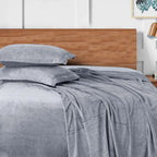 Sutton Warm Bedsheet Double bed with 2pc Pillow Cover| Cement LA CASA