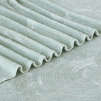 Sutton Warm Bedsheet Double bed with 2pc Pillow Cover| Swirl sage Green LA CASA