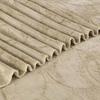 Sutton Warm Bedsheet Double bed with 2pc Pillow Cover| Royal Medallian Beige LA CASA