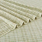 Sutton Warm Bedsheet Double bed with 2pc Pillow Cover| Classic Check Misty Olive LA CASA