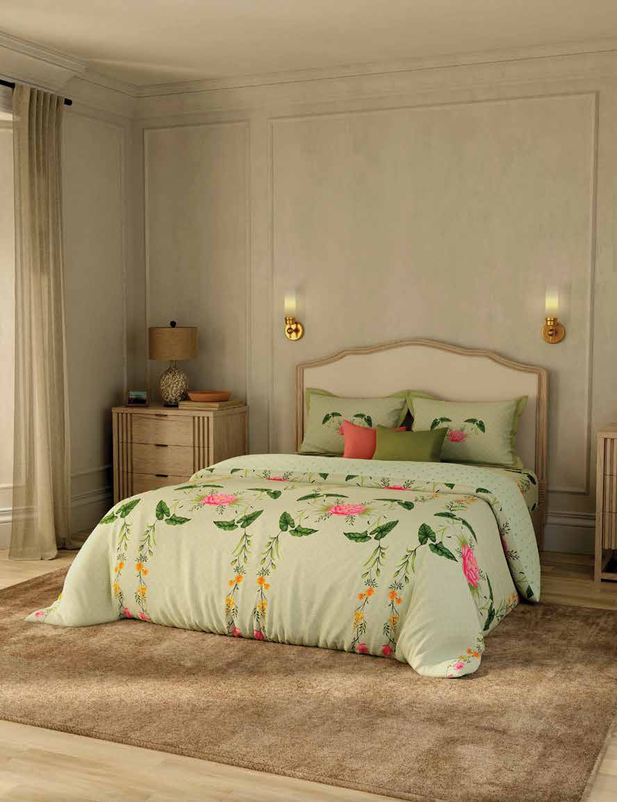 Portico New York Shalimaar 250 TC 100% Cotton Health Pro Printed Super King Bedsheet with 2 Pillow Cover Portico
