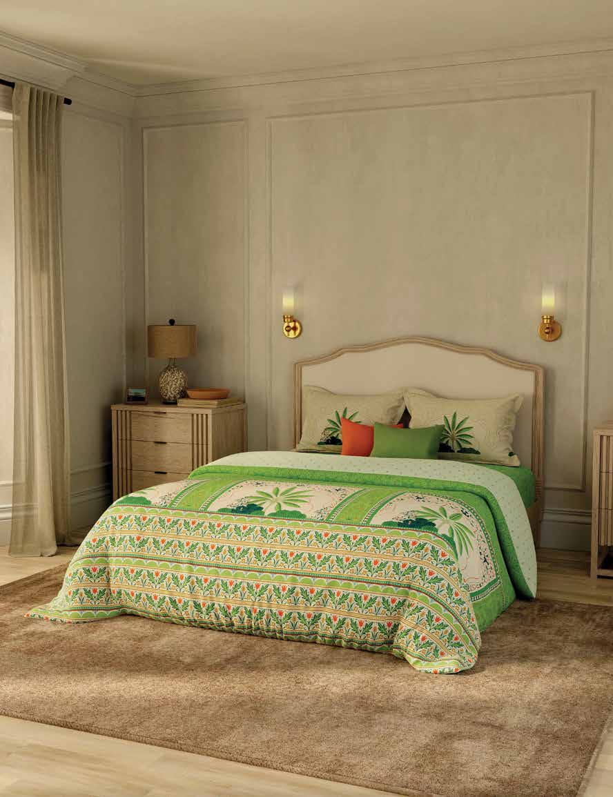 Portico New York Shalimaar 250 TC 100% Cotton Health Pro Printed Super King Bedsheet with 2 Pillow Cover