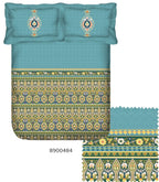 Portico New York Shalimaar 250 TC 100% Cotton Health Pro Printed Super King Bedsheet with 2 Pillow Cover SS2025 Portico