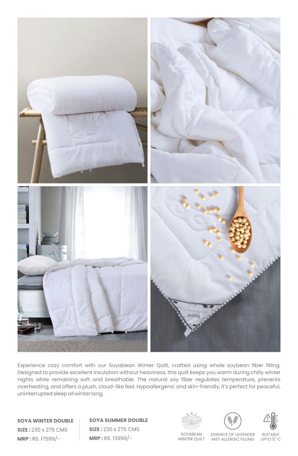 Soyabean Quilt Double Bed Summer and Winter