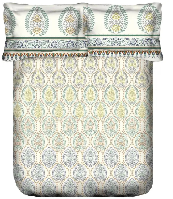 Portico Sparkle Double Bedsheet 224CM X 254CM 2PcsPillow Cover Portico