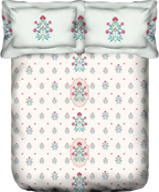 Portico Sparkle Double Bedsheet 224CM X 254CM 2PcsPillow Cover Portico
