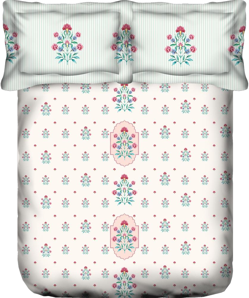 Portico Sparkle Double Bedsheet 224CM X 254CM 2PcsPillow Cover