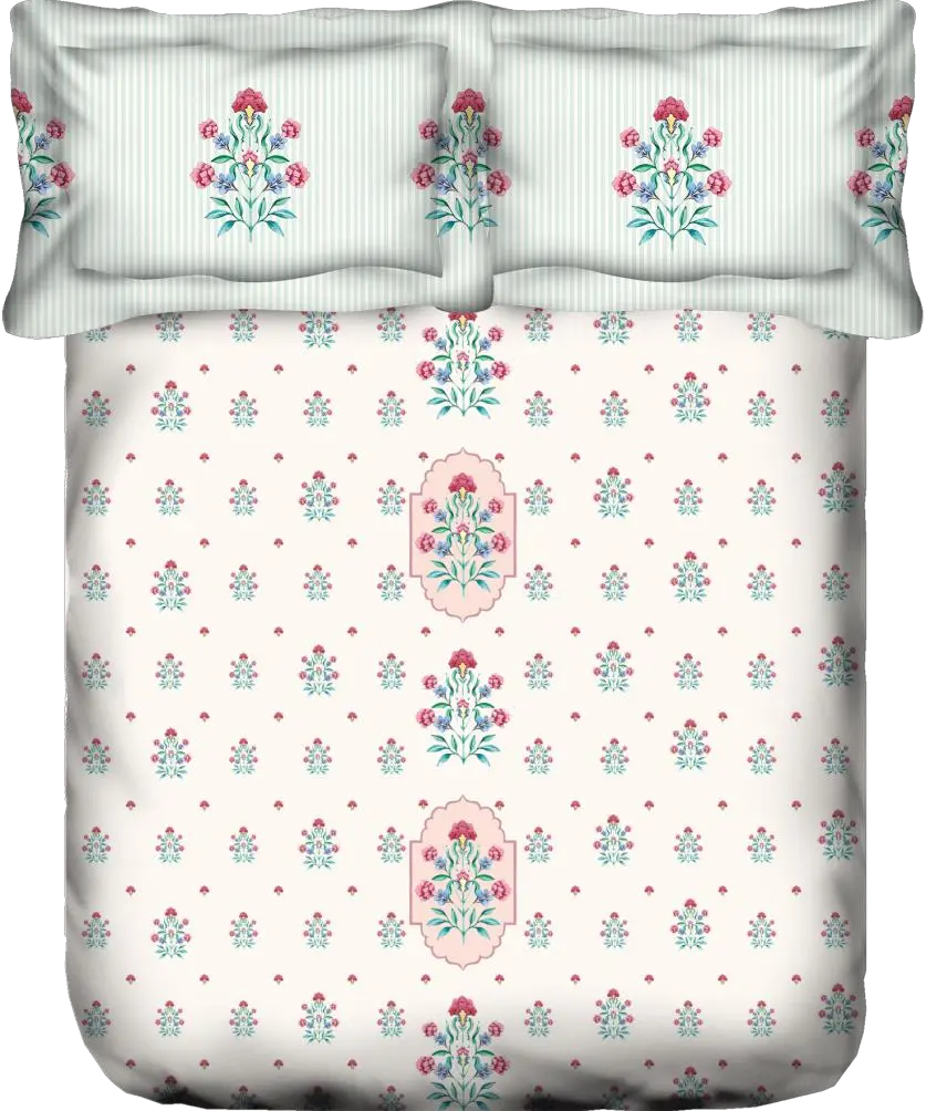 Portico Sparkle Double Bedsheet 224CM X 254CM 2PcsPillow Cover Portico