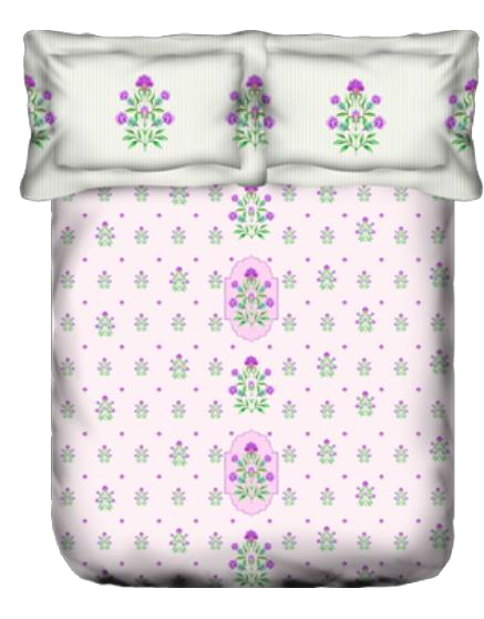 Portico Sparkle Double Bedsheet 224CM X 254CM 2PcsPillow Cover