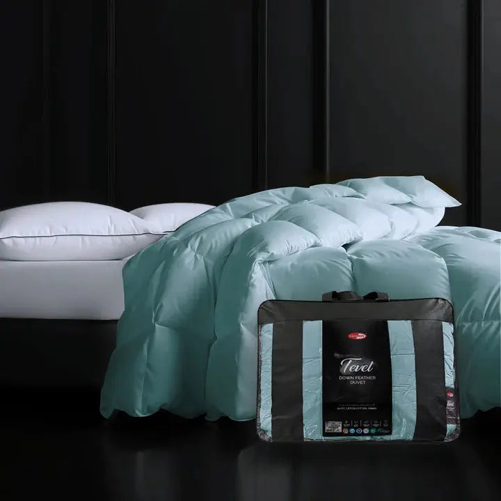 Tevel Down Feather Duvet- 575 GSM Stone blue Sassoon