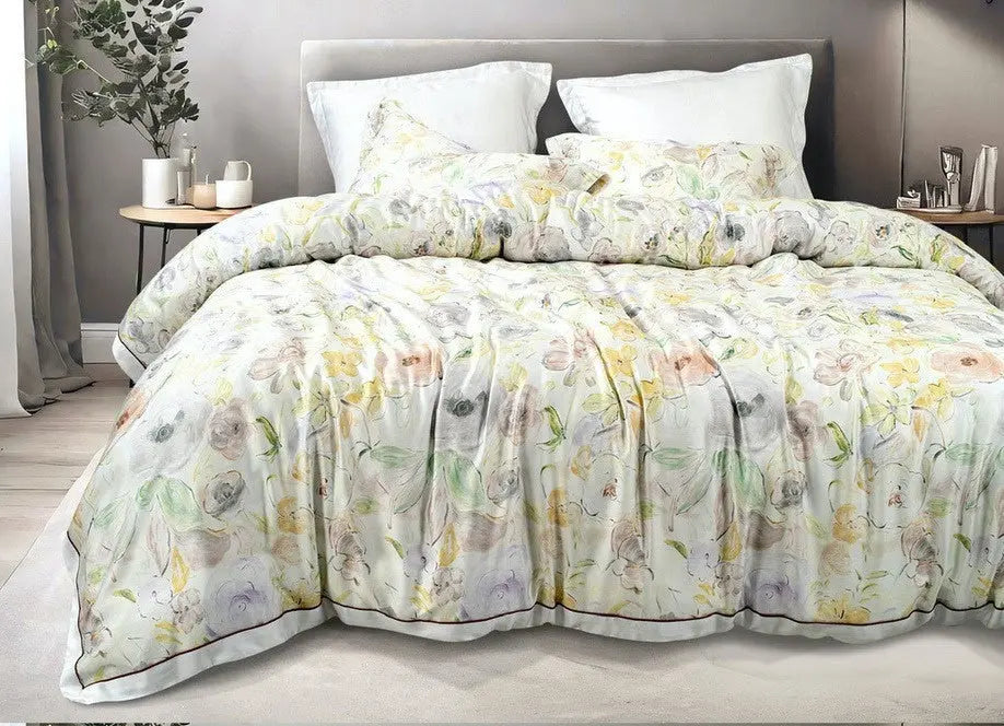 Spread Spain Made From Green 550 TC Cotton & Bamboo Bedsheets | Summer Bed Sheet SPREAD HOME PROD PVT LTD.