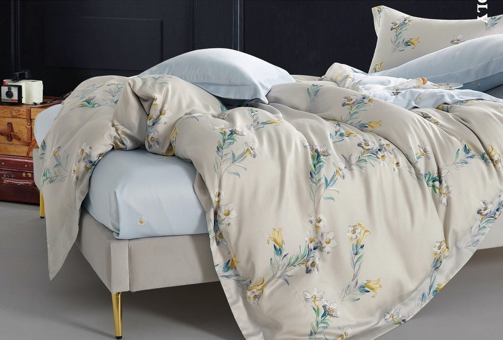 Spread Spain Made From Green 550 TC Cotton & Bamboo Bedsheets | Summer BedSheet
