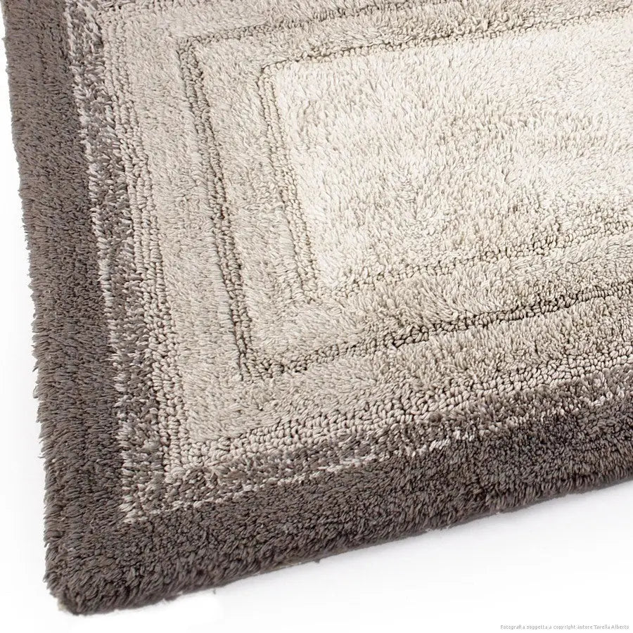 Luxury Anti-Skid Tufted Cotton Floor Mat - Exquisite Comfort for Living & Bath Area - Slip-Resistant & Plush Design - Elevate Your Home with Italian Elegance! ( Naurale) - grahsajja