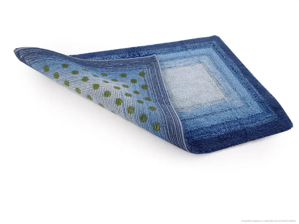 Luxury Anti-Skid Tufted Cotton Floor Mat - Exquisite Comfort for Living & Bath Area - Slip-Resistant & Plush Design - Elevate Your Home with Italian Elegance! (Oceano) - grahsajja