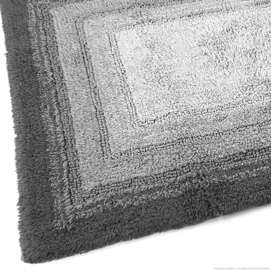 Luxury Anti-Skid Tufted Cotton Floor Mat - Exquisite Comfort for Living & Bath Area - Slip-Resistant & Plush Design - Elevate Your Home with Italian Elegance! ( Carbone) - grahsajja