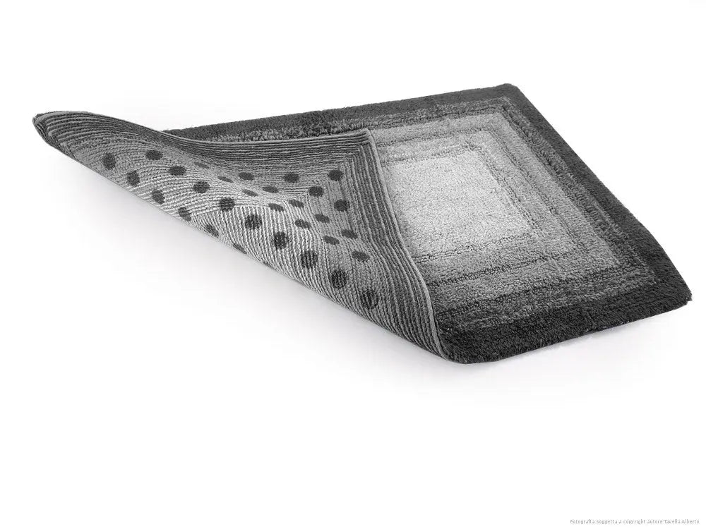 Luxury Anti-Skid Tufted Cotton Floor Mat - Exquisite Comfort for Living & Bath Area - Slip-Resistant & Plush Design - Elevate Your Home with Italian Elegance! ( Carbone) - grahsajja