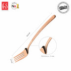 Chef Vicky Ratnani's Signature Collection By FnS Sorrento Rose Gold Stainless Steel Dessert Fork 6 Pcs Set