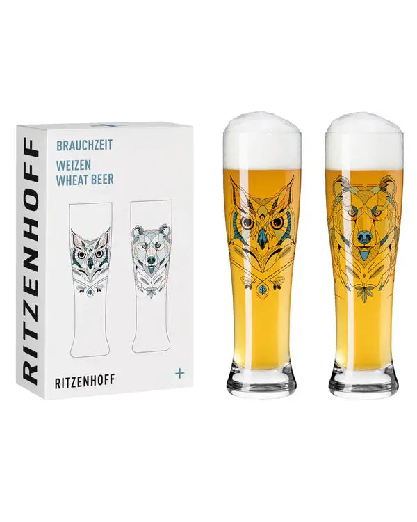 Brauchzeit Wheat Beer Glass #1 Set of 2 RITZENHOFF