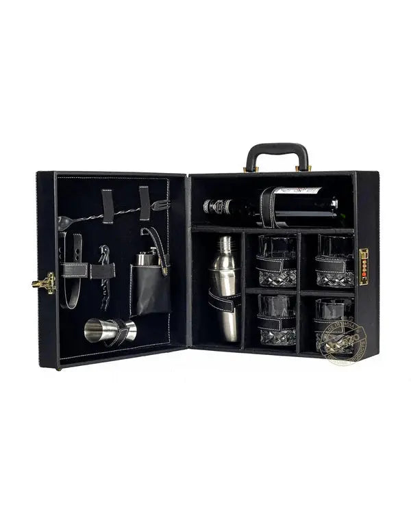 4 Glass Portable Bar Set GLASKART