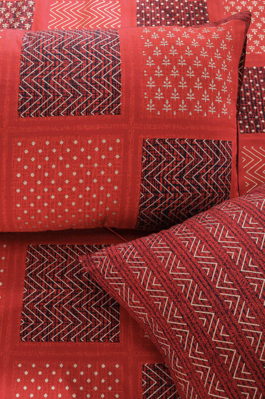 Block Printed Bedsheet Patch Print 90 x 108inch - grahsajja