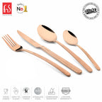 Chef Vicky Ratnani's Signature Collection By FnS Sorrento Rose Gold Stainless Steel 24 Pcs Cutlery Set