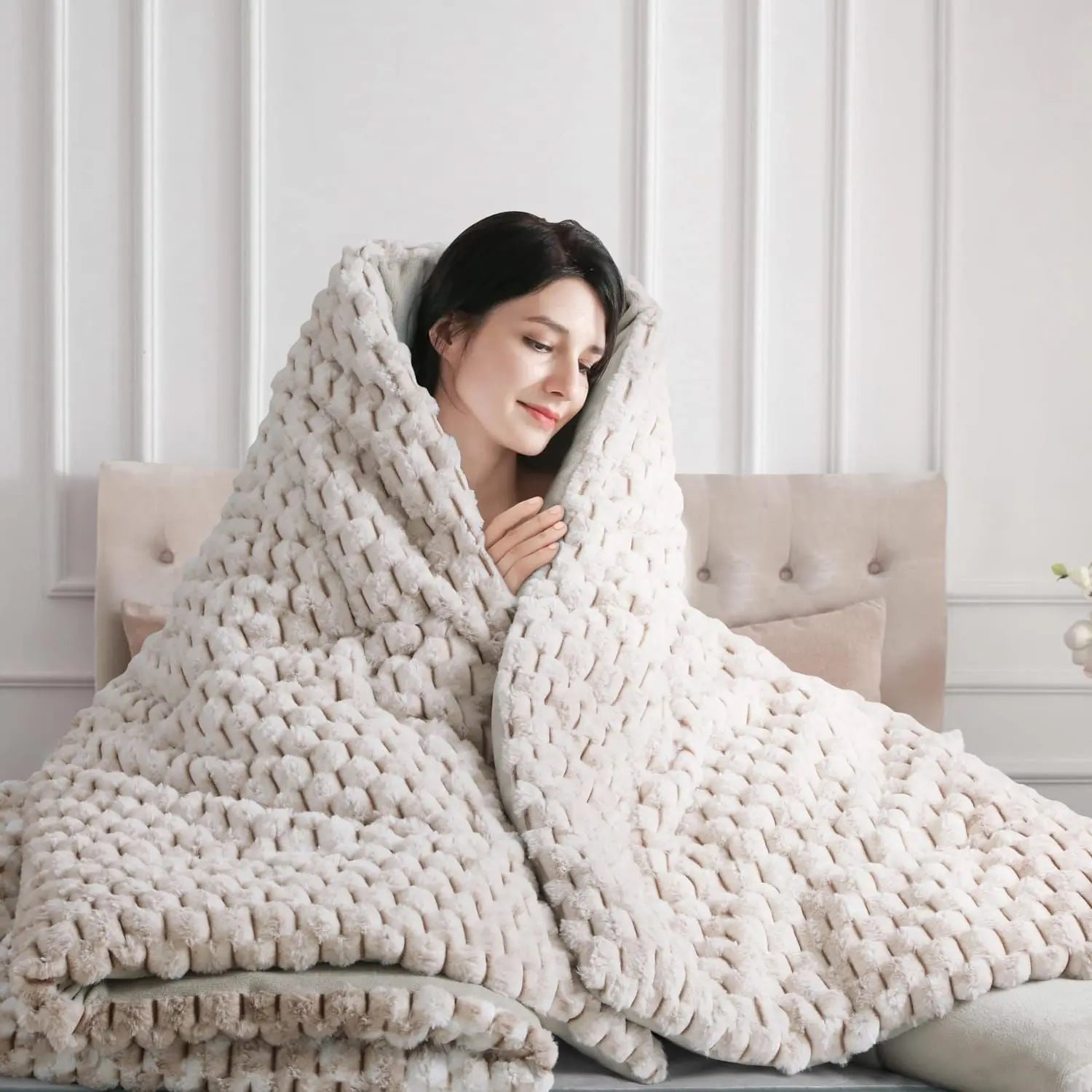 Moonlight WInter Fauxfur double bed Blanket - grahsajja