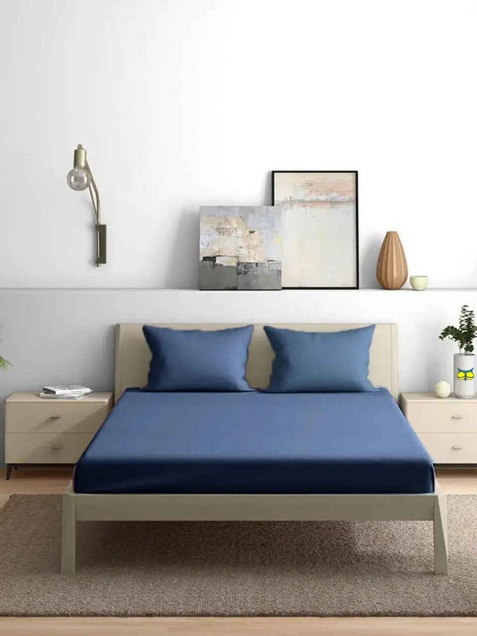 300TC Solid Colour King size Bedsheet with 2pc Pillow Cover - grahsajja