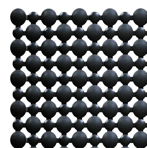 Shower Mat Non Slip for Bathroom, Anti Skid Bathtub Mat (Plastic Stripped- Rubber Base, 39cm x 83cm)- Black - grahsajja