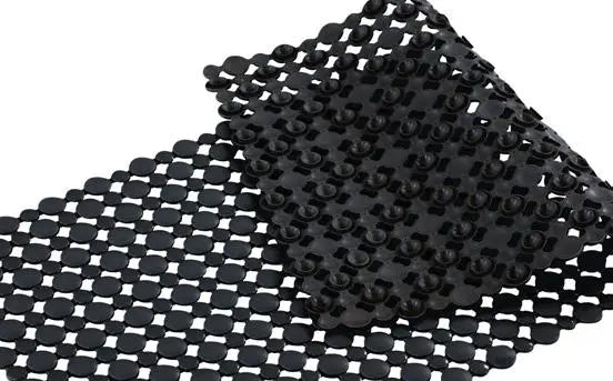 Shower Mat Non Slip for Bathroom, Anti Skid Bathtub Mat (Plastic Stripped- Rubber Base, 39cm x 83cm)- Black - grahsajja