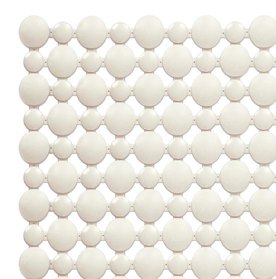 Shower Mat Non Slip for Bathroom, Anti Skid Bathtub Mat (Plastic Stripped- Rubber Base, 39cm x 83cm)- Off white - grahsajja