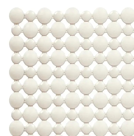 Shower Mat Non Slip for Bathroom, Anti Skid Bathtub Mat (Plastic Stripped- Rubber Base, 39cm x 83cm)- Off white - grahsajja