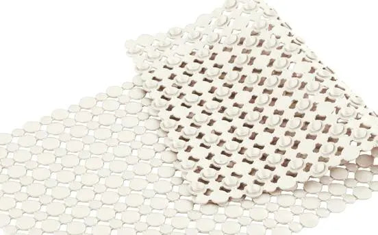 Shower Mat Non Slip for Bathroom, Anti Skid Bathtub Mat (Plastic Stripped- Rubber Base, 39cm x 83cm)- Off white - grahsajja