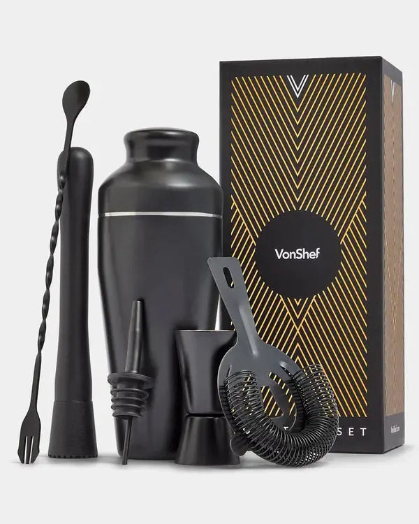 Parisian Matte Black Cocktail Set VonShef