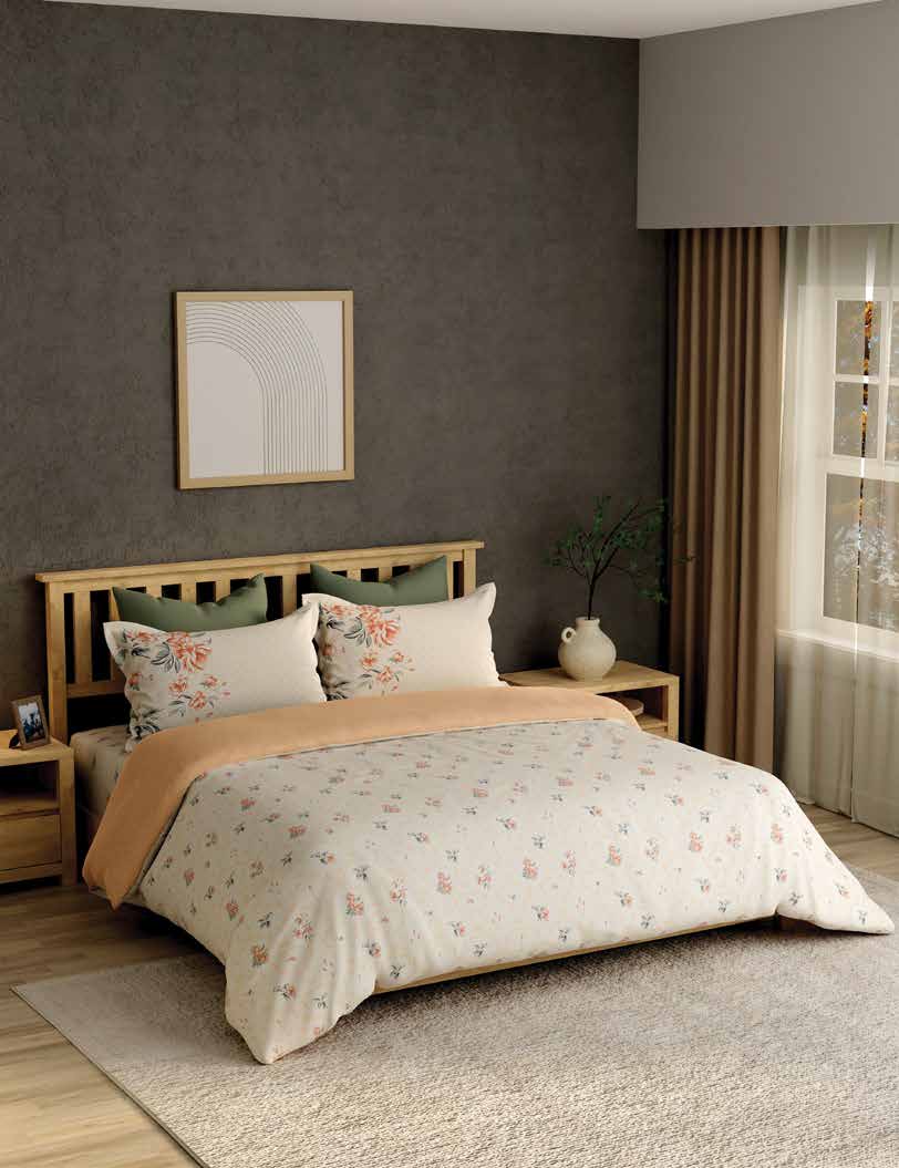 Portico Cadence 250TC Super King Cotton Bedsheet AW2025 - Bedroom Lifestyle