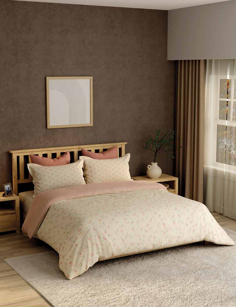 Portico New York Cadence 250 TC 100% Cotton Health Pro Printed Super King Bedsheet with 2 Pillow Cover Portico