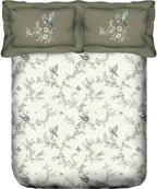 PPORTICO Whispering Tales Multicolour Cotton Super King Bedsheet Set - 274x274cm - 3Pcs - grahsajja