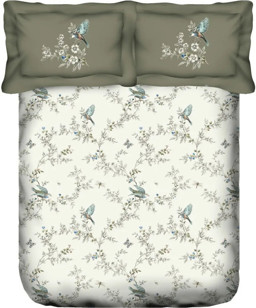 PPORTICO Whispering Tales Multicolour Cotton Super King Bedsheet Set - 274x274cm - 3Pcs - grahsajja