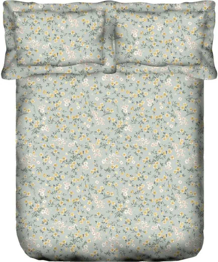 PPORTICO Whispering Tales Multicolour Cotton Super King Bedsheet Set - 274x274cm - 3Pcs - grahsajja