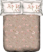 PPORTICO Whispering Tales Multicolour Cotton Super King Bedsheet Set - 274x274cm - 3Pcs - grahsajja