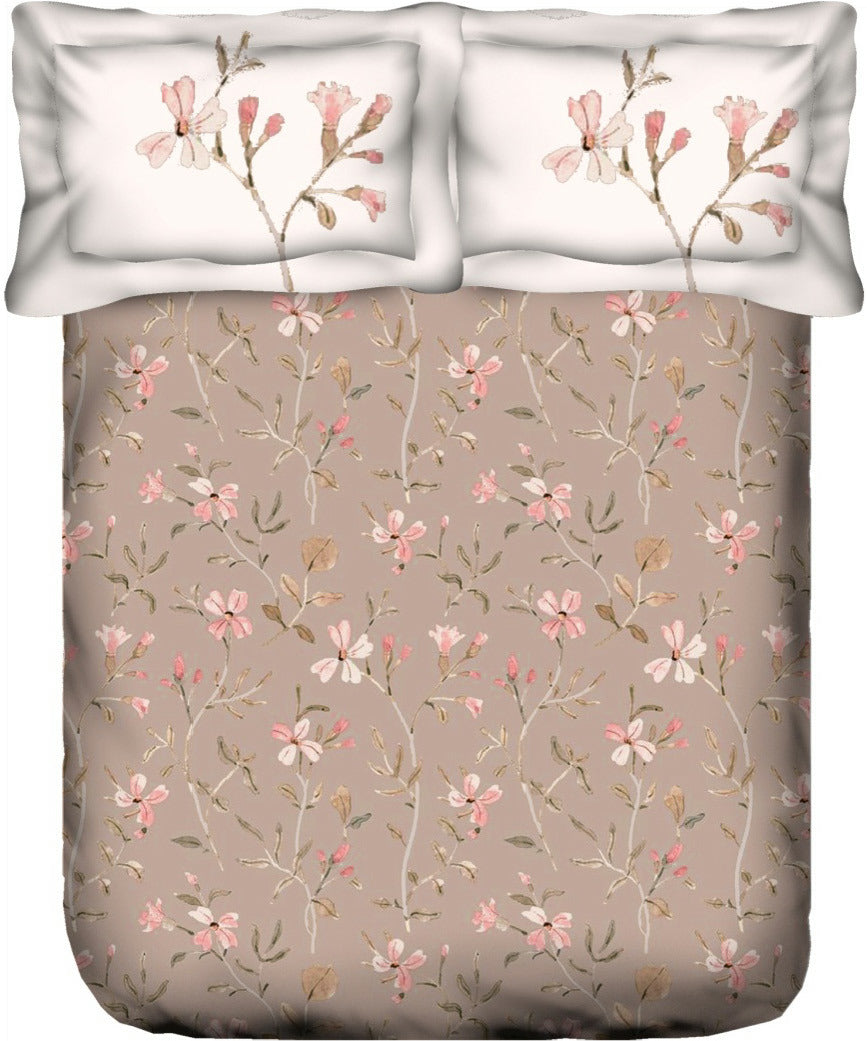 PPORTICO Whispering Tales Multicolour Cotton Super King Bedsheet Set - 274x274cm - 3Pcs - grahsajja