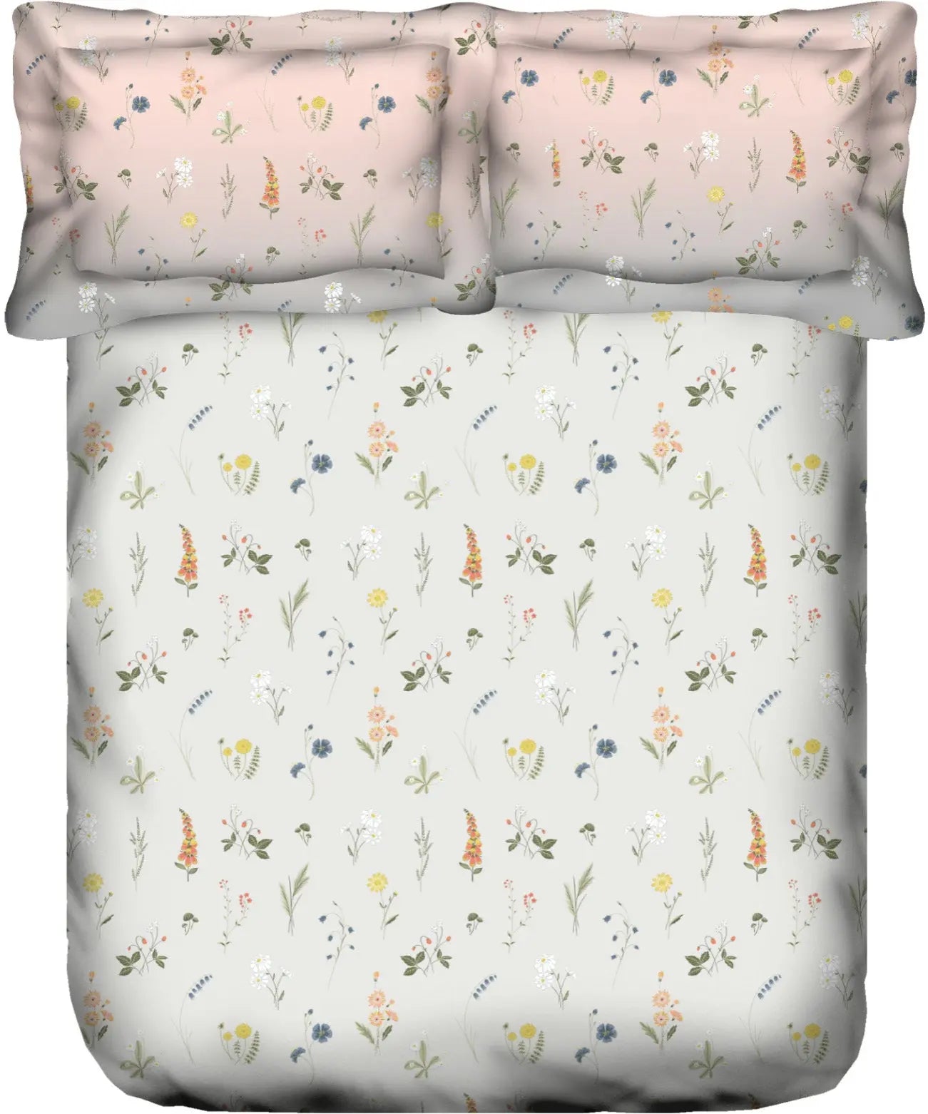 PPORTICO Whispering Tales Multicolour Cotton Super King Bedsheet Set - 274x274cm - 3Pcs - grahsajja