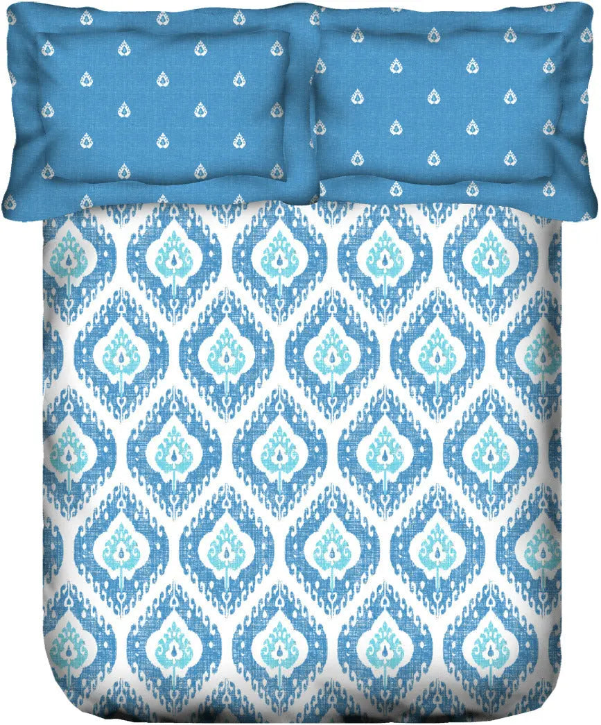 PORTICO MARVELLA Cotton 144TC Printed 3Pcs Bedsheet - grahsajja
