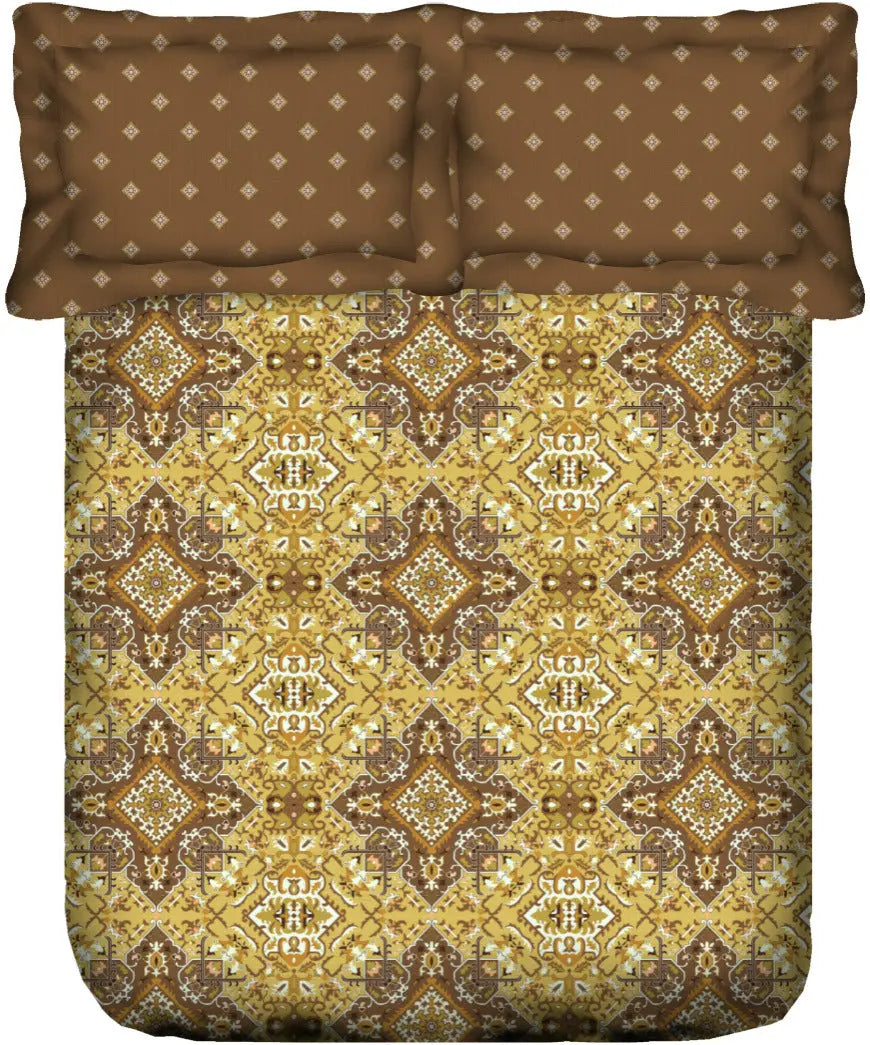 PORTICO MARVELLA Cotton 144TC Printed 3Pcs Bedsheet - grahsajja