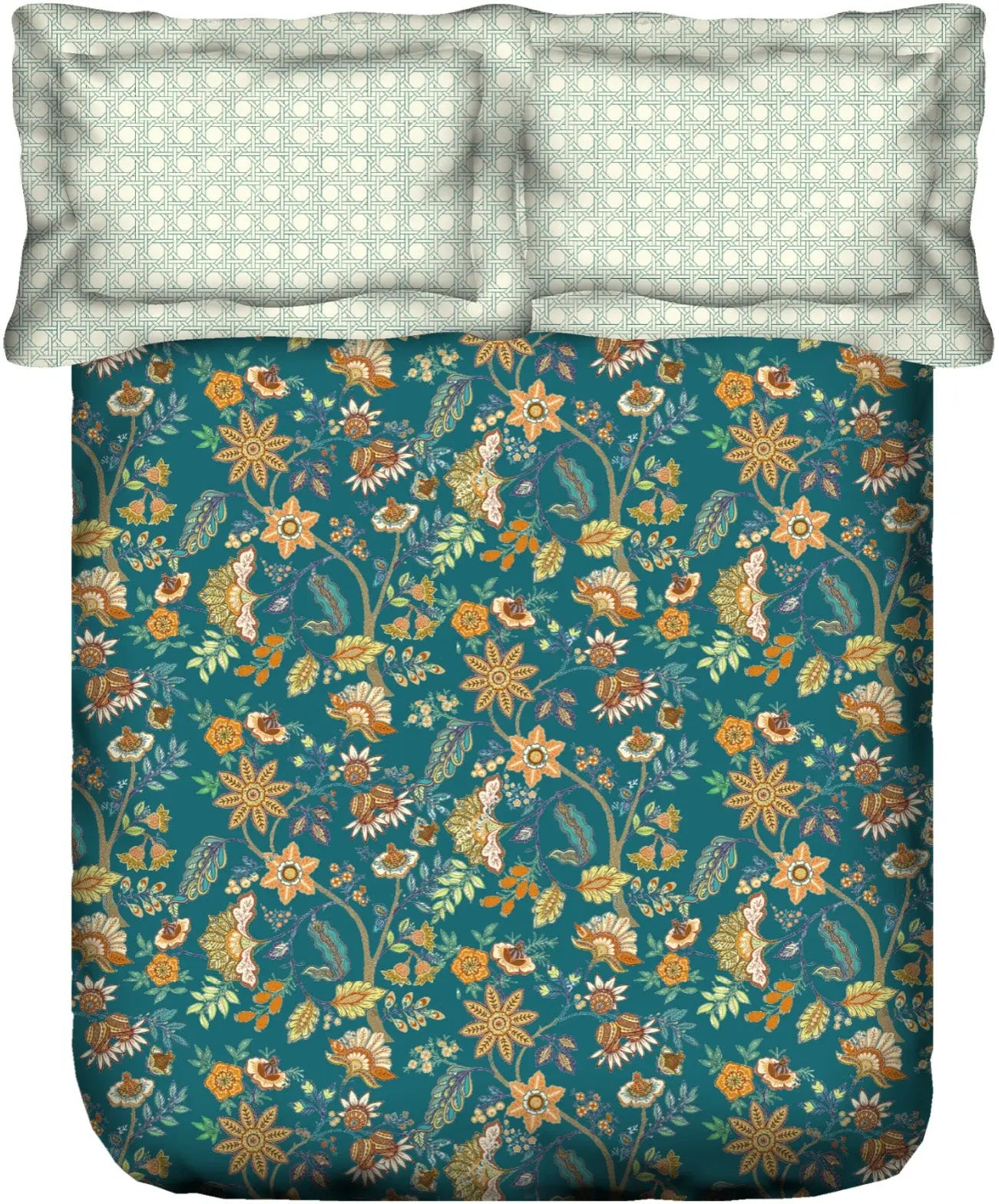 PORTICO MARVELLA Cotton 144TC Printed 3Pcs Bedsheet - grahsajja