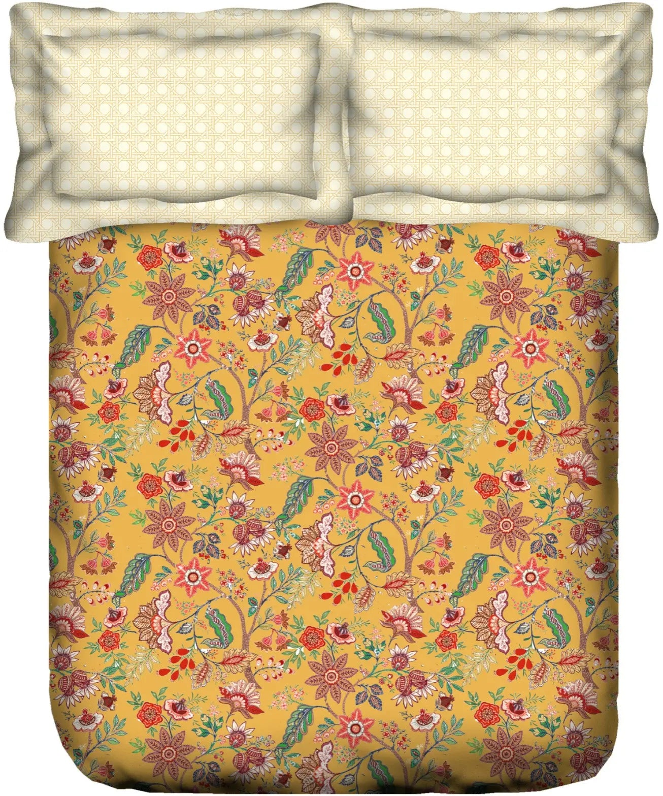 PORTICO MARVELLA Cotton 144TC Printed 3Pcs Bedsheet - grahsajja