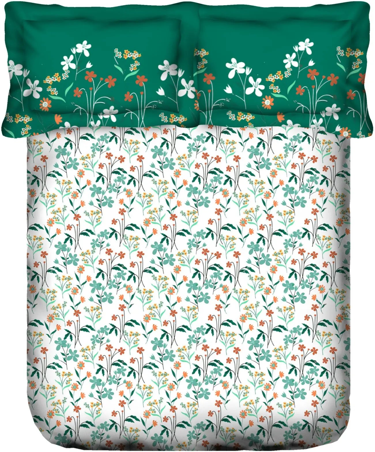 PORTICO MARVELLA Cotton 144TC Printed 3Pcs Bedsheet Set - grahsajja